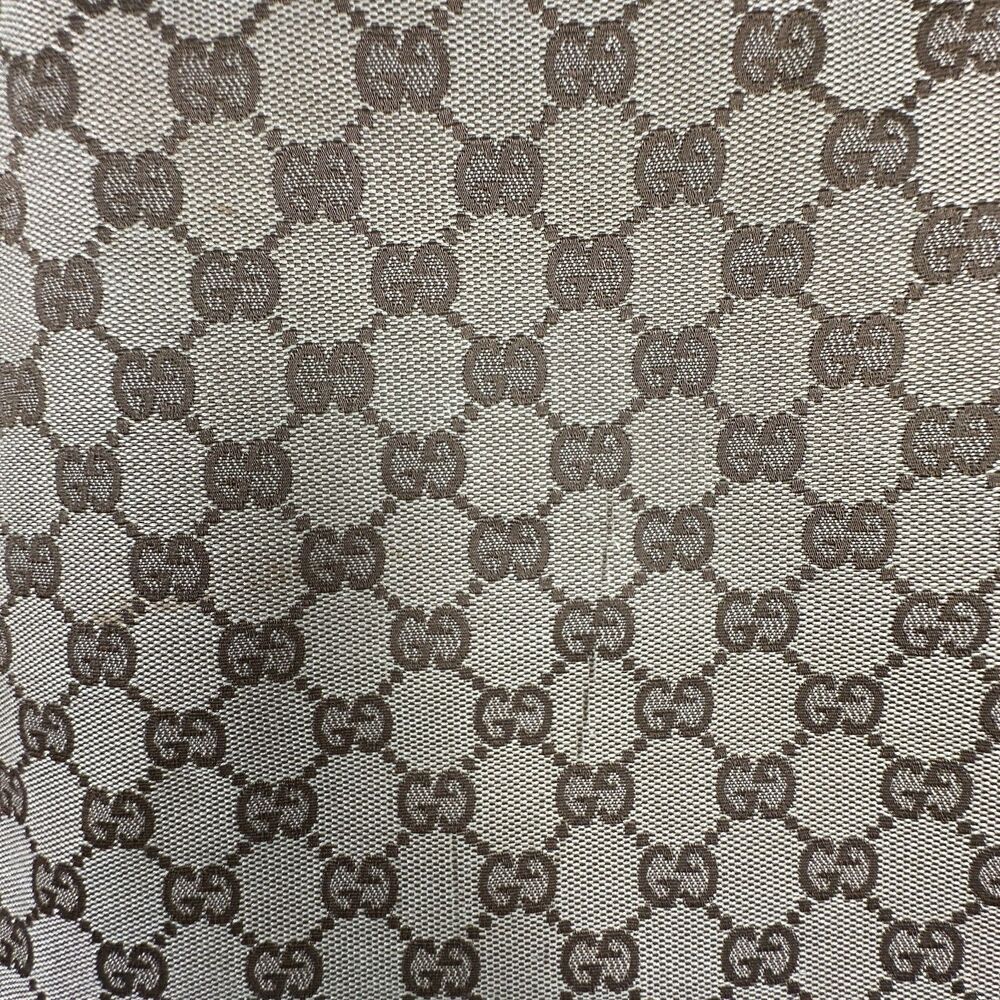 Gucci GG Canvas Brown Leather Tote Shoulder Bag 106251 - Picture 6 of 9